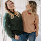 Unisex Sweater ganzjährig aus Baumwoll-Jacquard | Unifarben