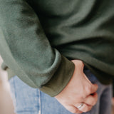 Unisex Sweater ganzjährig aus Baumwoll-Jacquard | Unifarben