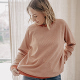 Unisex Sweater ganzjährig aus Baumwoll-Jacquard | Unifarben