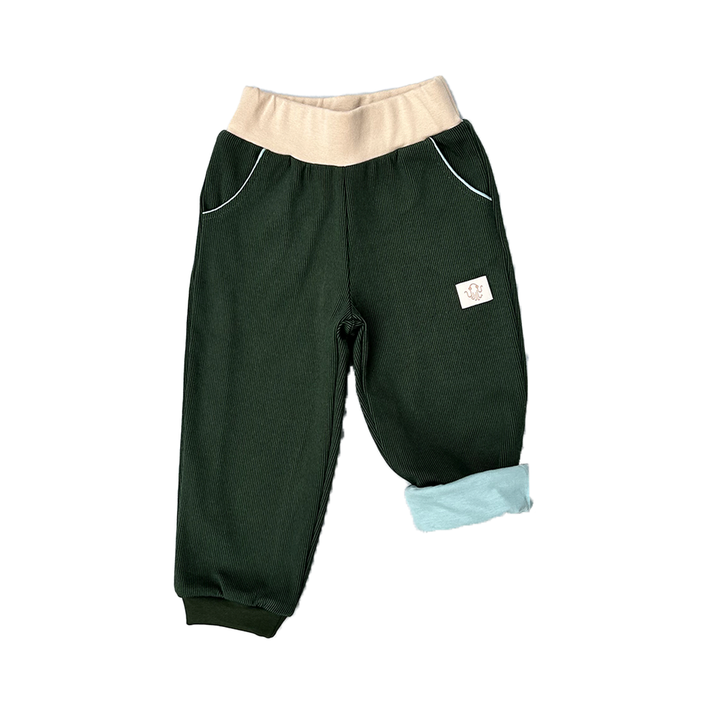 Mitwachsende Jogginghose Kinder | Zum Kuscheln und Turnen | Ripp Unifarben