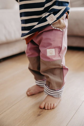 Sommerhose für Kinder | Bio-Popeline | Altrosa