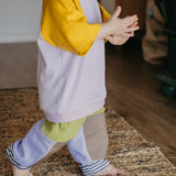 Kinderhose | Bio-Musselin | Mit Knieschutz | Flieder-Grün
