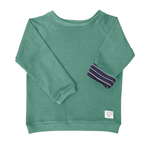 Mitwachsender Kuschelpullover Kinder | Basic Oil Blue