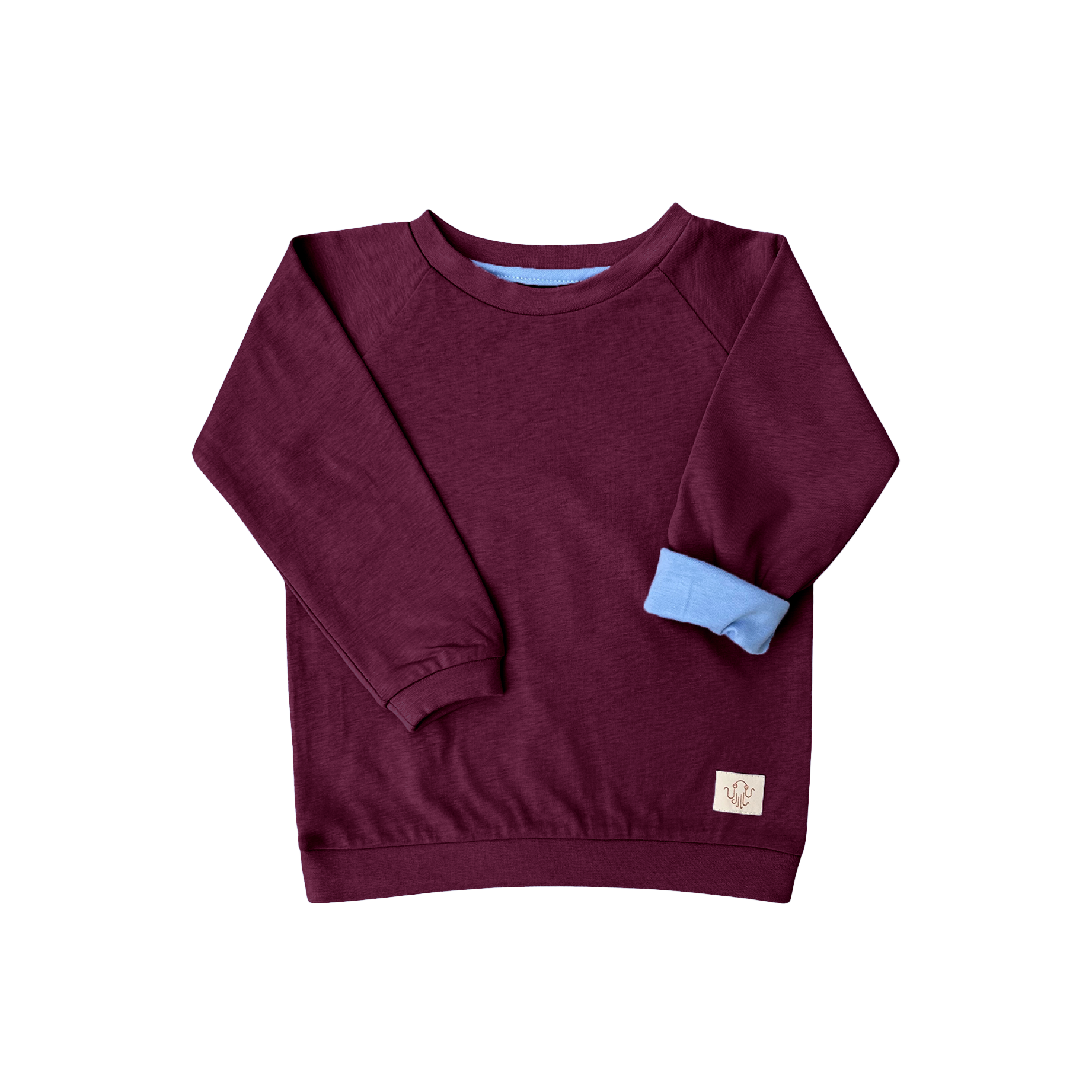 Mitwachsendes leichtes Langarmshirt aus Baumwolljersey Kinder | Unifarben