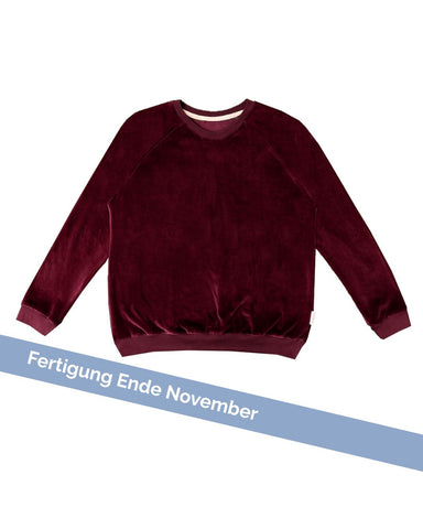 Nicki Sweater  | aus fairer Bio-Baumwolle | Basic Bordeaux
