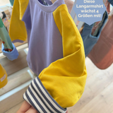 Faires Langarmshirt  | Flieder-Gelb