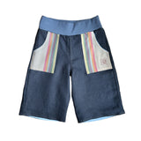oktopulli Kurzehose Kinder dunkelblau gestreift