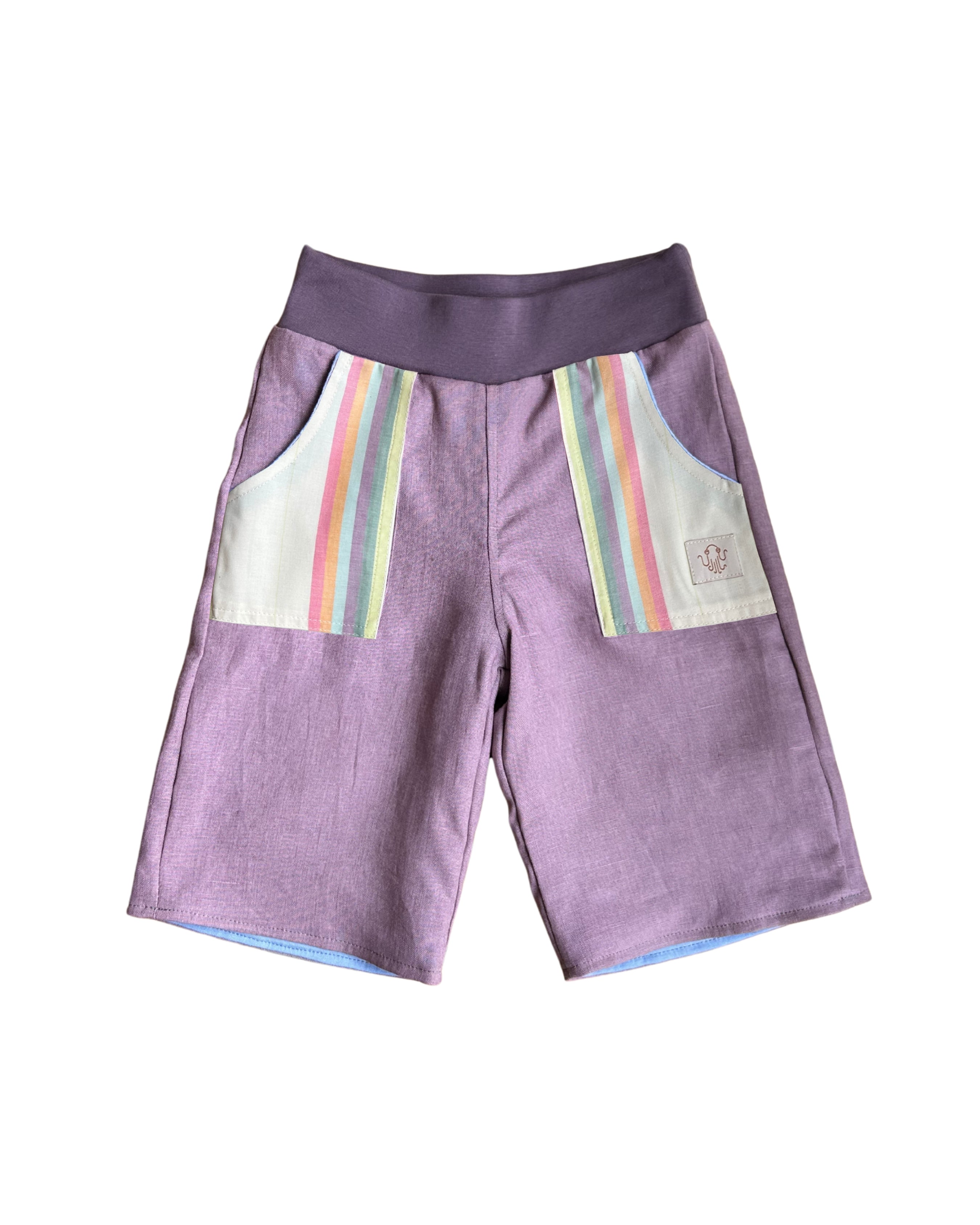 oktopulli Kurzehose Kinder rosa gestreift 