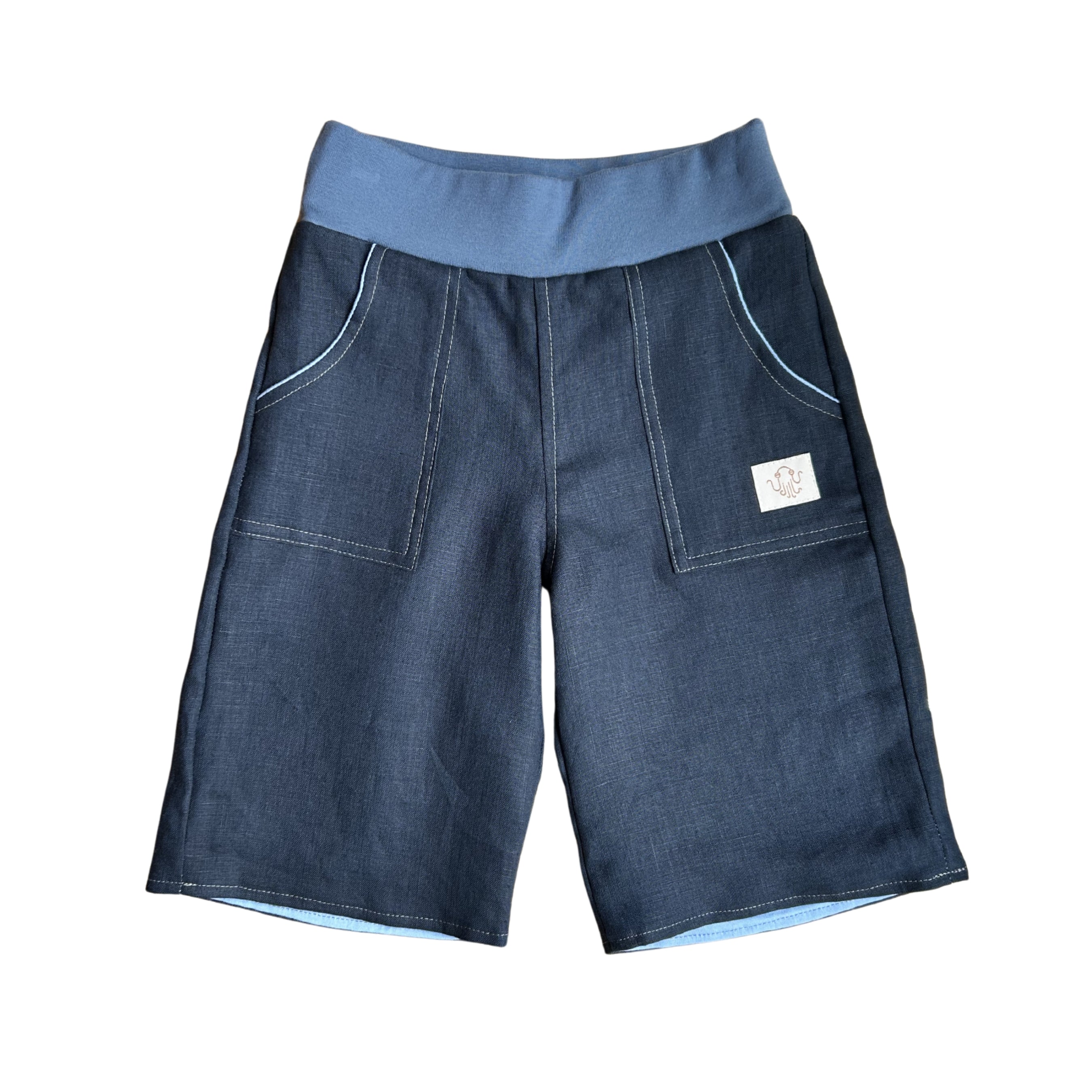 oktopulli Kurzehose Kinder dunkelblau