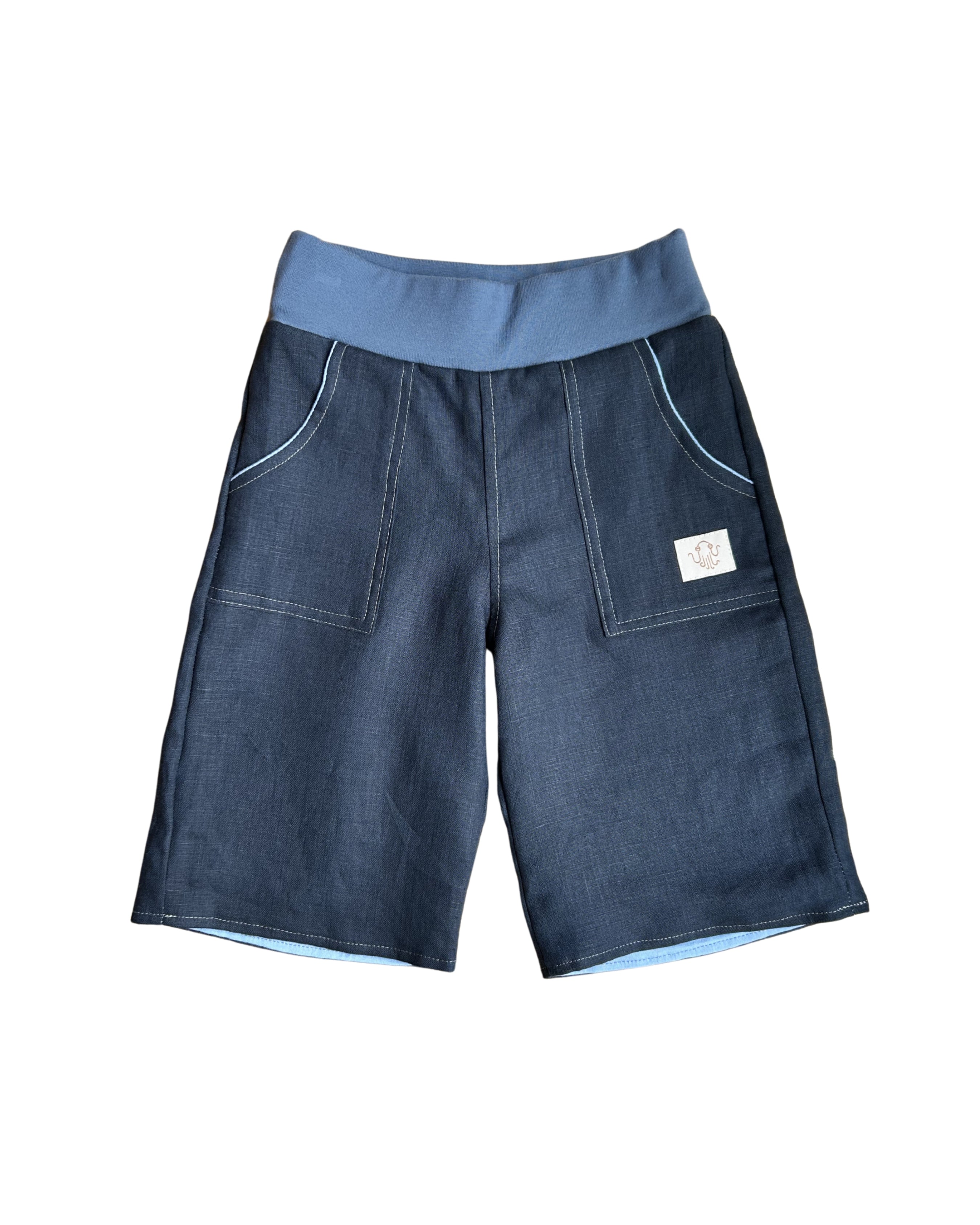oktopulli Kurzehose Kinder dunkelblau