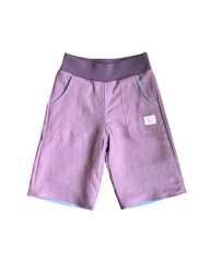 Mitwachsende kurze Hose Kinder aus Leinen | optionaler Knieschutz | uni