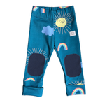 oktopulli Leggings Kinder Blau Regenbogen