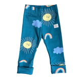 oktopulli Leggings Kinder  blau Regenbogen
