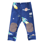 oktopulli Leggings Kinder blau Weltall Knieschutz