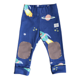 oktopulli Leggings Kinder blau Weltall Knieschutz