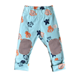 oktopulli Leggings Kinder blau Meerestiere Knieschutz