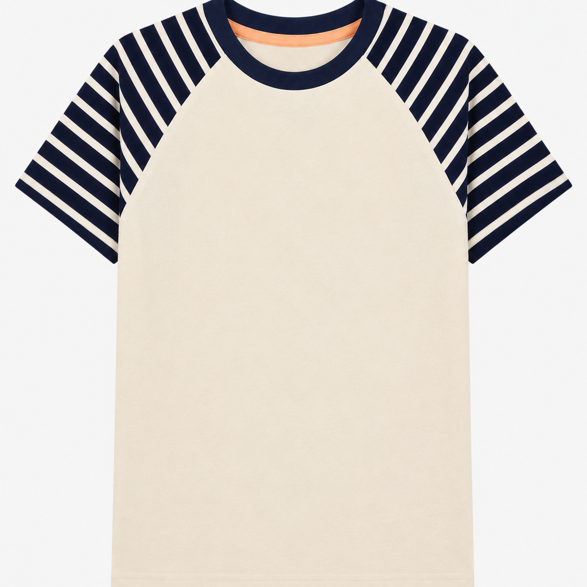 oktopulli T-Shirt Erwachsen weiß blau gestreift
