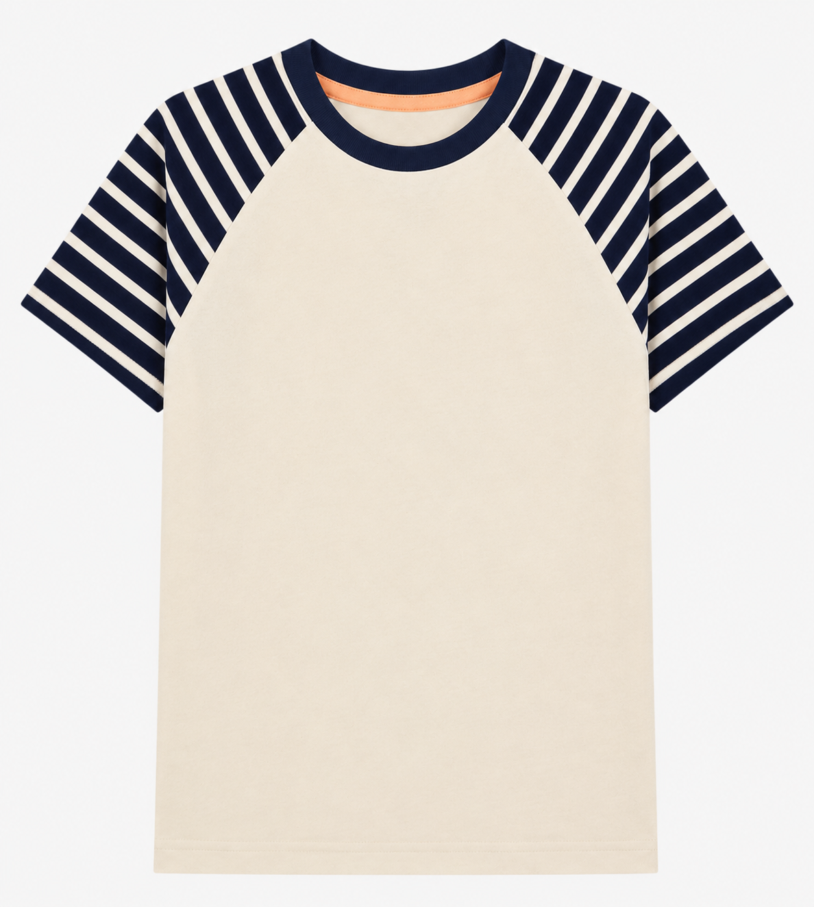 oktopulli T-Shirt Erwachsen weiß blau gestreift