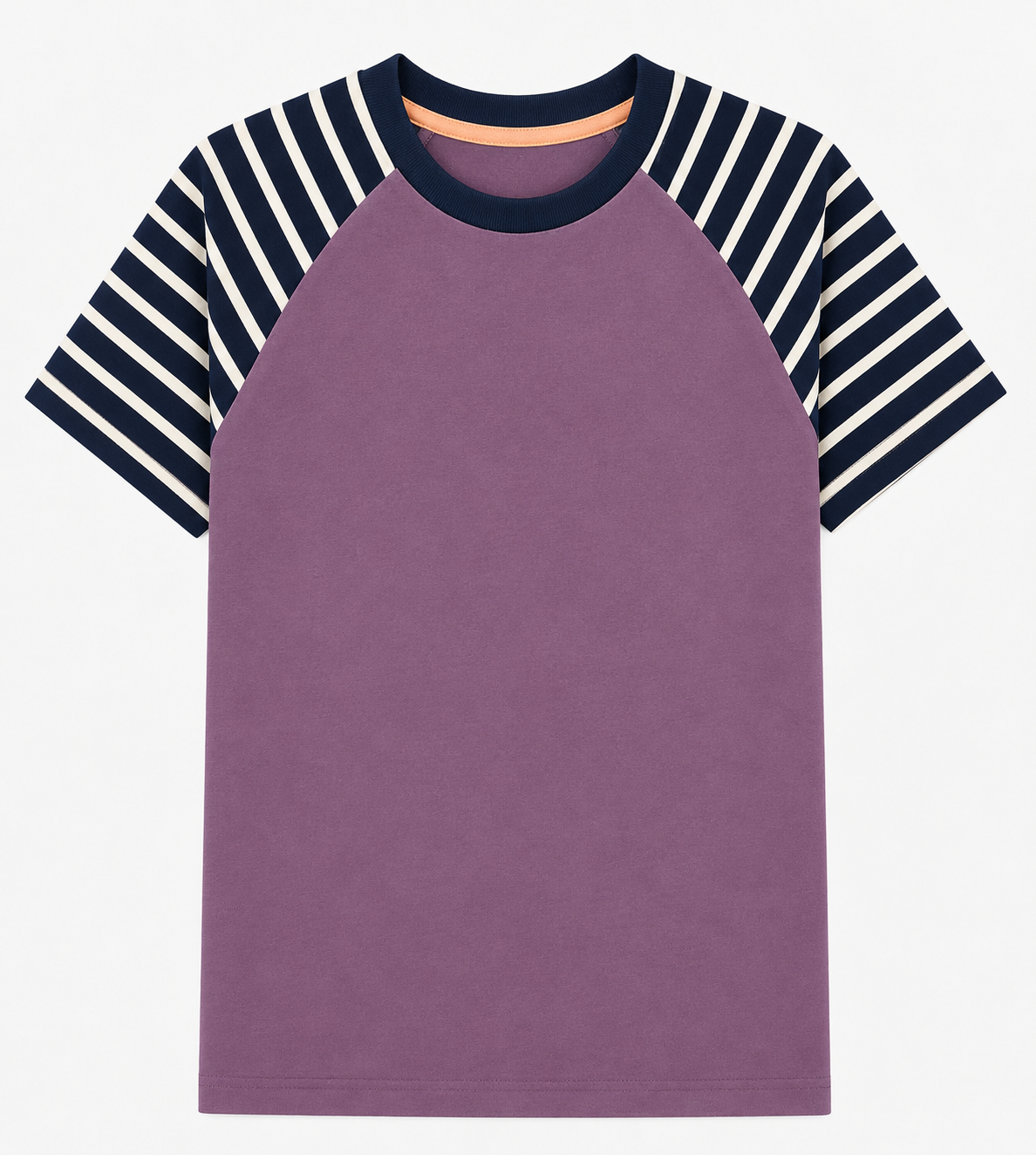 oktopulli T-Shirt Erwachsen lila streifen blau