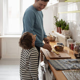 Mitwachsender warmer Pullover Kinder | Bio Baumwolle |  Streifen - Olive