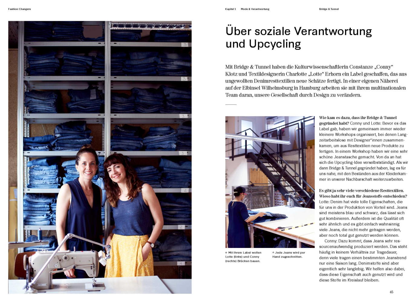 Einblick in das Buch. Über soziale Verantwortung und Upcycling.